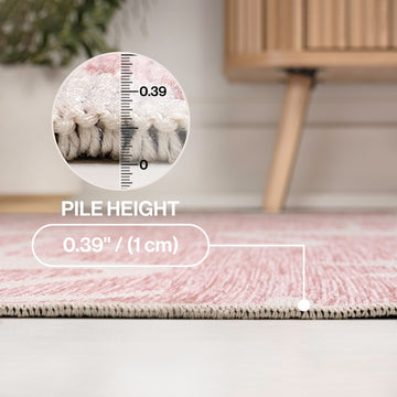 Liana Casual Coastal Flamingos Two-tone Indoor/Outdoor Area Rug